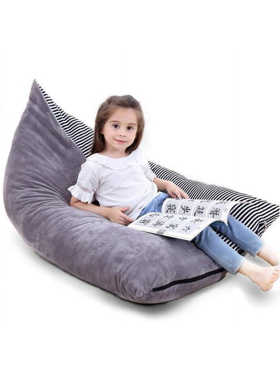 Kids Bean Bag Chair, 50" Premium Extra Large Stuffed Animal Storage Bean Bag, Playroom Toy Storage Bag/Organizer for Kids, Girls and Children