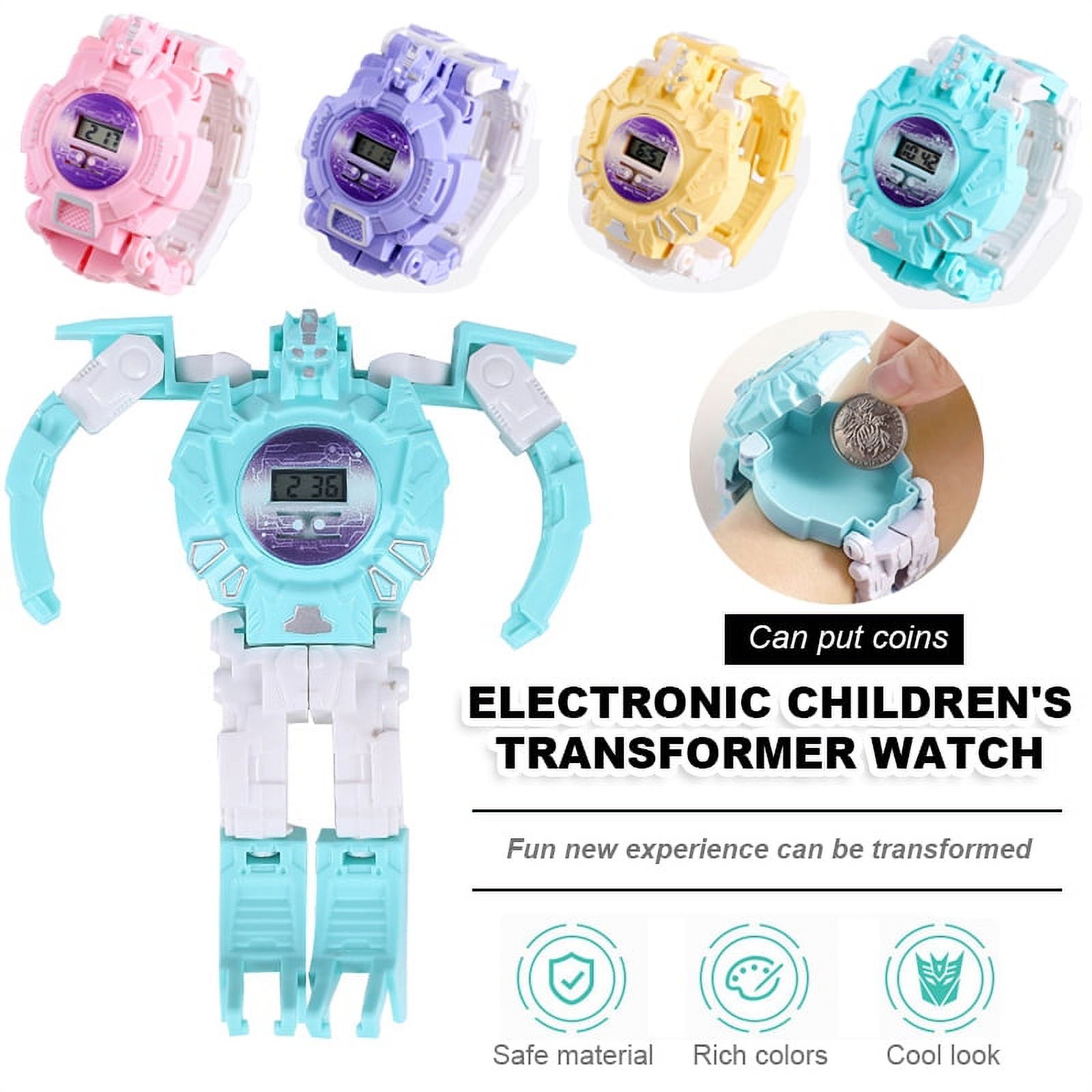 Amerteer Kids Transformer Projection Watch Deformation Robot