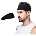 thumbnail image 1 of Amerteer Mens Headband Black, Mens Sweatband & Sports Headband for Running, Cycling, Yoga, Basketball - Stretchy Moisture Wicking Unisex Hairband, 1 of 7