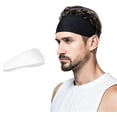 thumbnail image 1 of Amerteer Mens Headband White, Mens Sweatband & Sports Headband for Running, Cycling, Yoga, Basketball - Stretchy Moisture Wicking Unisex Hairband, 1 of 7