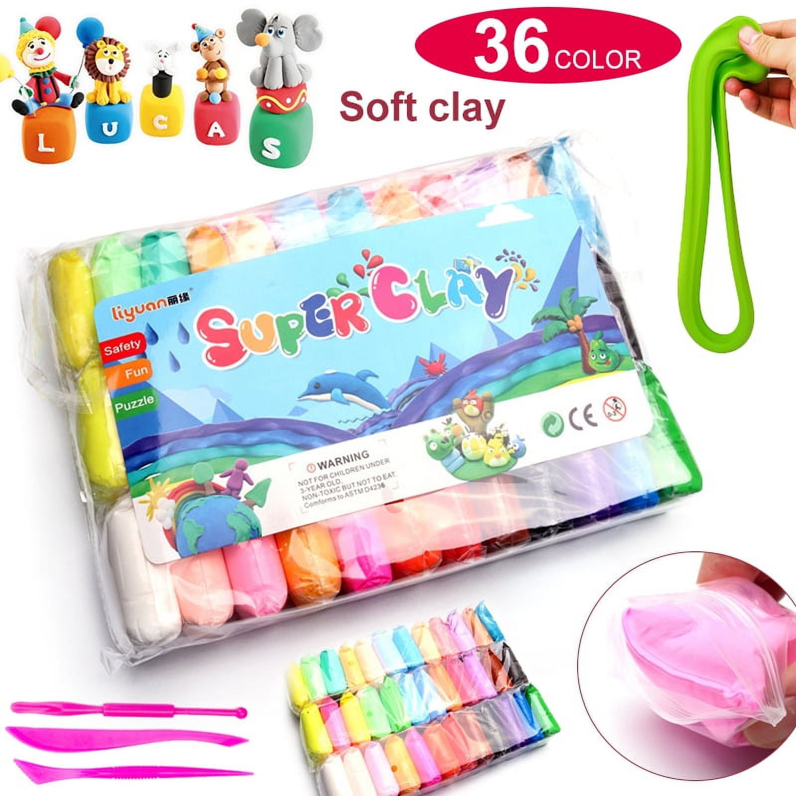 EDIFON Air Dry Clay, 24 Colors DIY Modeling Clay for Kids, Ultra Light Magic Clay with Sculpting Tools, Non-Toxic and Eco-Friendly Clay, Other