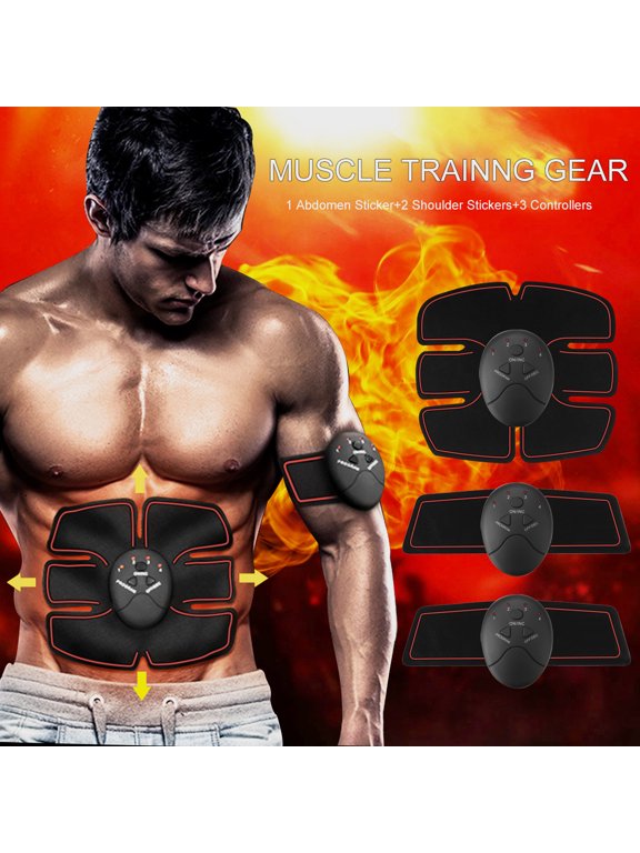 Muscle Toner Abdominal Toning Belt EMS ABS Toner Body Muscle Trainer Wireless Portable Unisex Fitness Training Gear for Abdomen/Arm/Leg Training Home Office Exercise