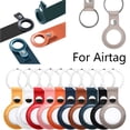 thumbnail image 1 of Amerteer Portable PU Leather Case for AirTag 2021 with Protective Case Cover AirTags Tracker Holder Keychain, Protective Case Cover AirTags Tracker Holder, Phone Key Finder (Black), 1 of 7