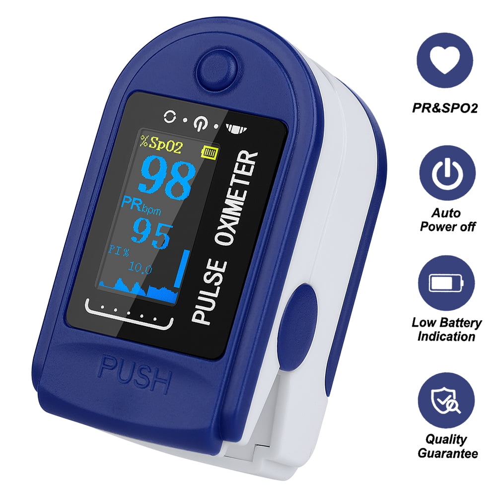 Amerteer Pulse Oximeter Fingertip, Blood Oxygen Saturation Monitor Fingertip, Portable Blood Oxygen Meter Finger Oximeter Finger with Pulse, SpO2 Monitor Finger for Oxygen