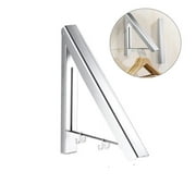 Amerteer Retractable Clothes Rack - Wall Mounted Folding Clothes Hanger Drying Rack for Laundry Room Closet Storage Organization, Aluminum, Easy Installation