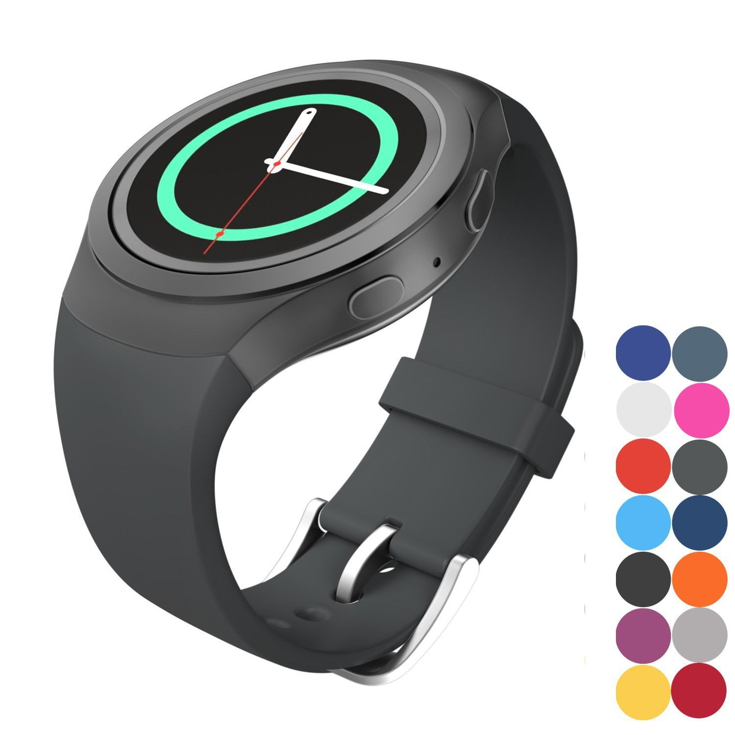 Amerteer Samsung Galaxy Gear S2 Watch Replacement Band Silicone Sport Band SM R720