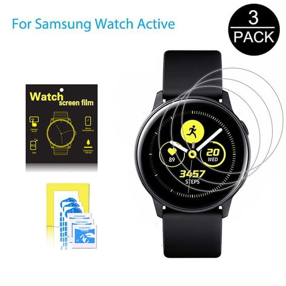 Amerteer Samsung Galaxy Watch Active (40mm) Screen Protector,3D Full Coverage Flexible Materials Screen Protector for Galaxy Watch Active (3 Pack)