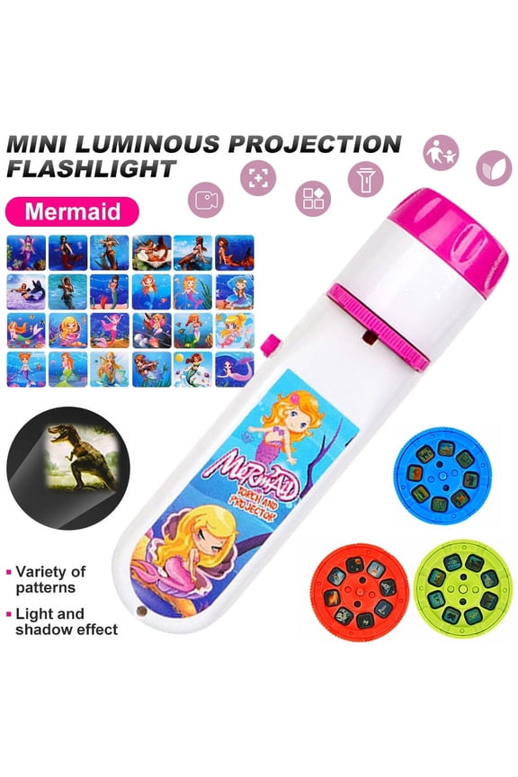 Slide Projector Torch Projection Light Small Torches lamp Flashlight Educational Learning Bedtime Night Light for Child,Kids,Infant,Toddler,Children