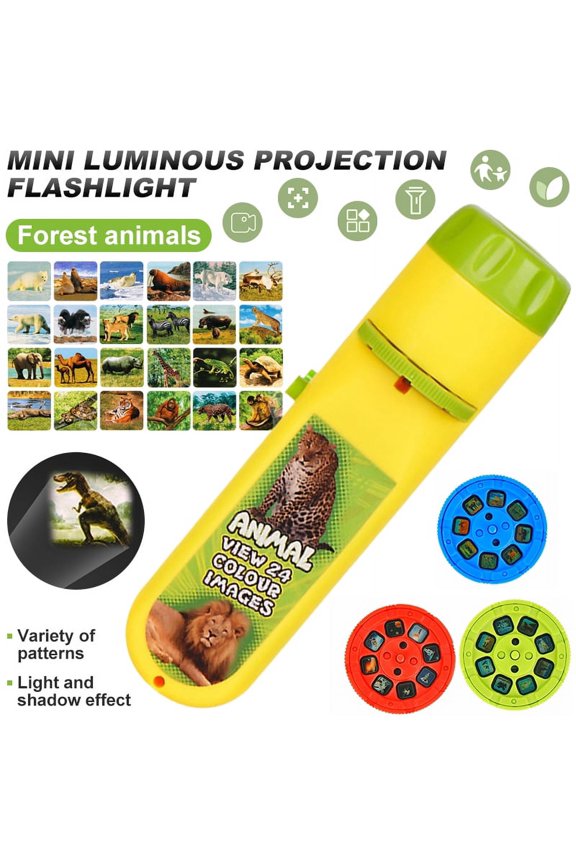 Slide Projector Torch Projection Light Small Torches lamp Flashlight Educational Learning Bedtime Night Light for Child,Kids,Infant,Toddler,Children
