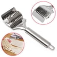 thumbnail image 1 of Amerteer Stainless Steel Spaghetti Noodle Pasta Maker Lattice Roller Dough Cutter Sturdy Practical Kitchen Gadget Tool,Kitchen Cooking Tool(8.66''*2.83''), 1 of 6