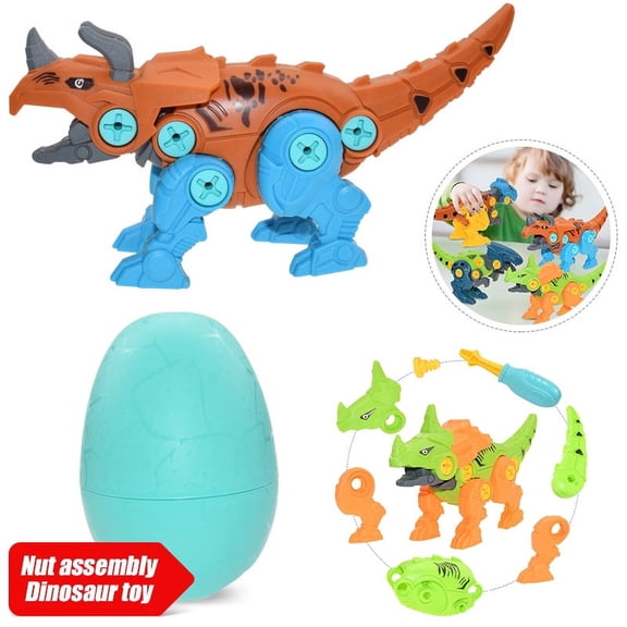 Amerteer Take Apart Dinosaur Toys - Building Toy Set Colorful Dino Easter Egg Decorator with Screwdriver Tool Construction Engineering Play Kit STEM Learning for Kids Boys Girls Age 3+ Year Old