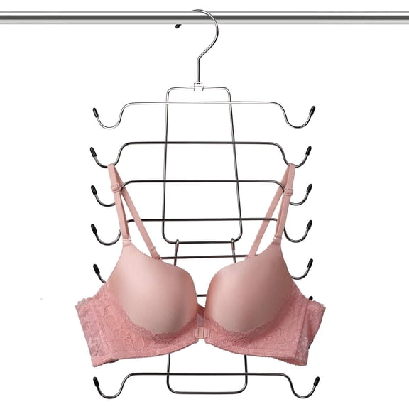 Amerteer Tank Tops Hanger Metal Folding Space Saving Hanger Closet Organizer for Tank Tops, Cami, Bras, Bathing Suits, Belts, Ties