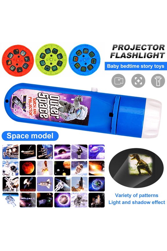 Torch Projector Projection Lighting Story Torches Light Toy Slide Lamp Educational Learning Bedtime Night Light for Child,Kids,Infant,Toddler,Children