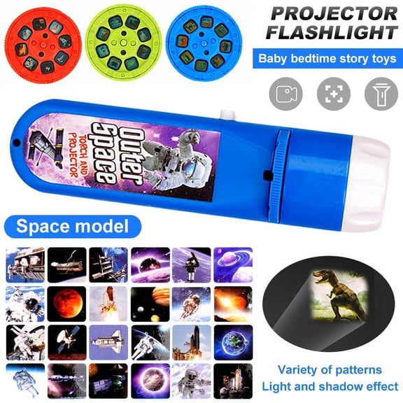 Amerteer Torch Projector Projection Lighting Story Torches Light Toy Slide Lamp Educational Learning Bedtime Night Light for Child,Kids,Infant,Toddler,Children
