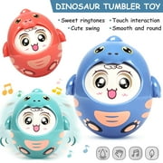 Amerteer Toy，Baby Musical Tumbler Wobbler for 6-12 Months， Infant Teething Toys,Infant Toy Chick Activity Educational Crawling Toys Boy & Girl Gifts with Small Bell