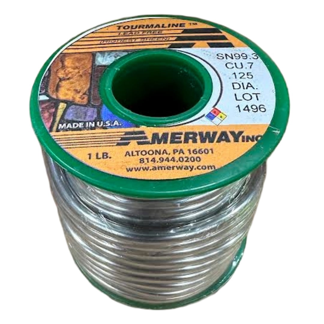 Amerway Tourmaline Lead-Free Solder 1lb.Spool for Glass Projects ...