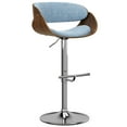thumbnail image 1 of Simpli Home Amery Adjustable Swivel Bar Stool in Denim Blue Linen Look Fabric, 1 of 9