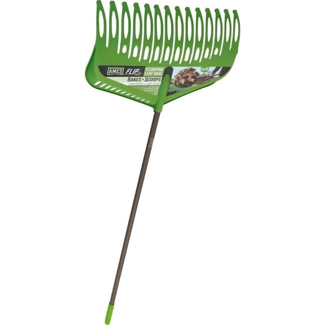 Kickflip Rake Ames 10000-04411 Ames Flip Scooping Leaf Rake - Green - 24 in ...