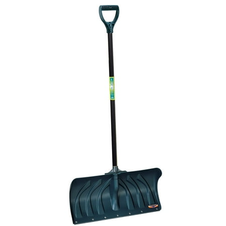 True Temper 24" Poly Blade Snow Pusher Shovel W/ Steel D-Grip Handle