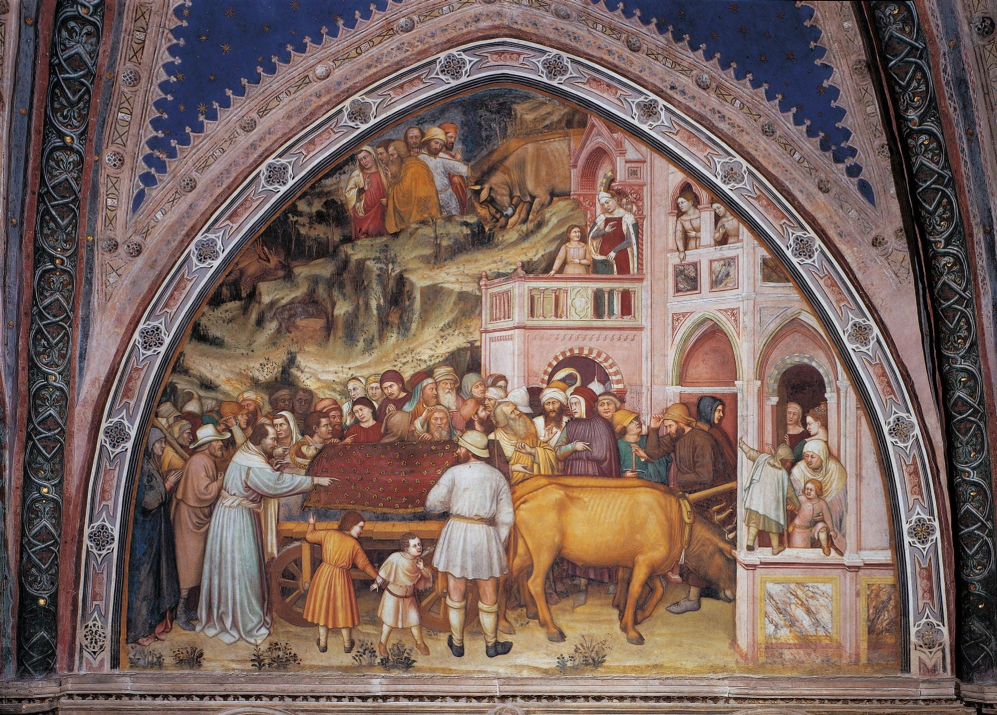 Ames Episode No 7 Miracle Of The Wild Bulls And Arrival Of St James Body To The Realm Of Queen Lupa Canvas Art - (36 x 24)