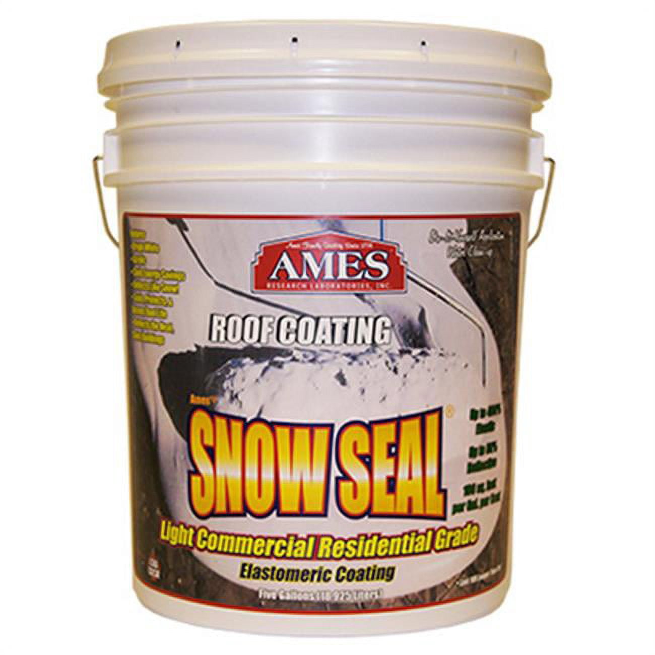 Ames Labs Roof Coating - Waterproof, Contractor Grade Snow Seal, Bright ...