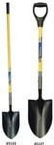 True Temper Multi-Colored Steel Blade Shovel with D-Handle Wood Grip