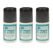 Ames Walker AW It Stays! Body Adhesive 3 Bottles 2 oz. - Roll on Body Glue - Wig-Bra-Hosiery clothing Glue