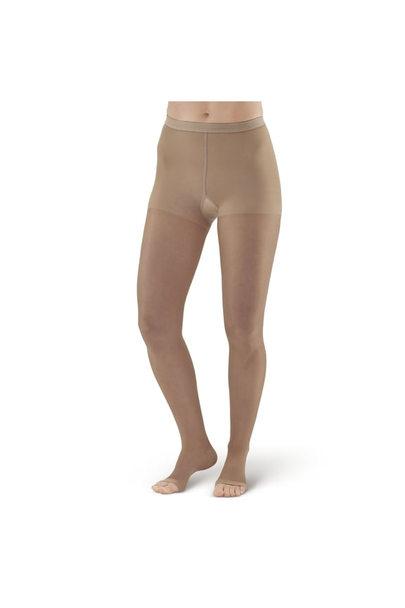 AW Style 15 Sheer Support 15-20 mmHg Moderate Compression Closed Toe Pantyhose Nude Medium