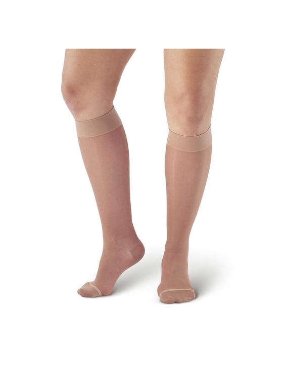 AW 16 Sheer Support Knee Highs 15-20 mmHg Nude M