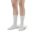 thumbnail image 1 of Ames Walker AW Style 190 E-Z Walker Plus Diabetic 8-15 mmHg Mild Compression Crew Socks White Small, 1 of 6