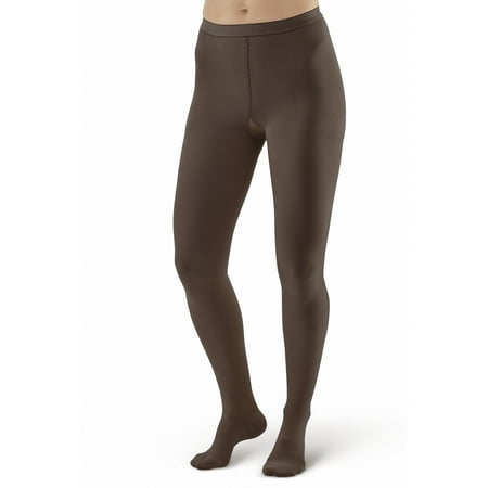 Ames Walker AW Style 203 Medical Support 20-30 mmHg Firm Compression Closed Toe Pantyhose Black Queen Plus