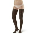 thumbnail image 1 of Ames Walker AW Style 263 Microfiber Opaque 20-30 mmHg Firm Compression Closed Toe Thigh High Stockings w/Dot Band Black Small, 1 of 3