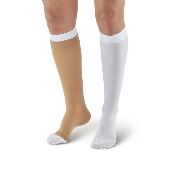 Ames Walker AW Style 2712 Ulcer Care Knee High Compression plus Liners Kit 30-40 Natural XXLarge