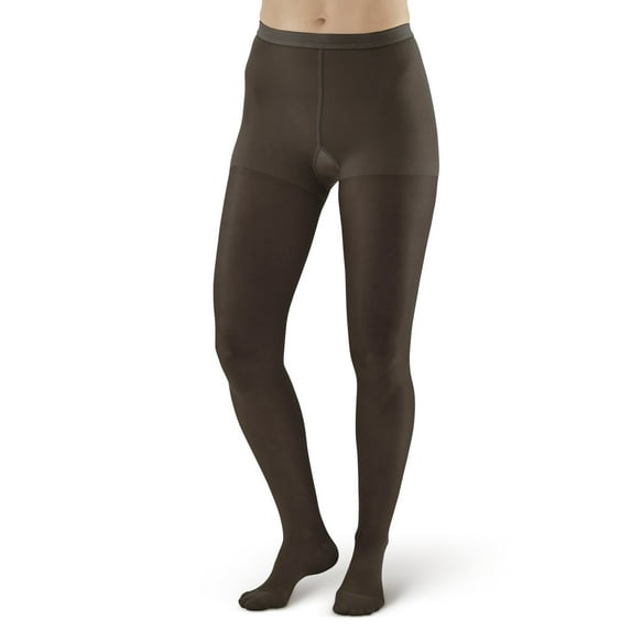 Ames Walker AW Style 33 Sheer Support 20-30 mmHg Firm Compression Closed Toe Pantyhose Black Medium