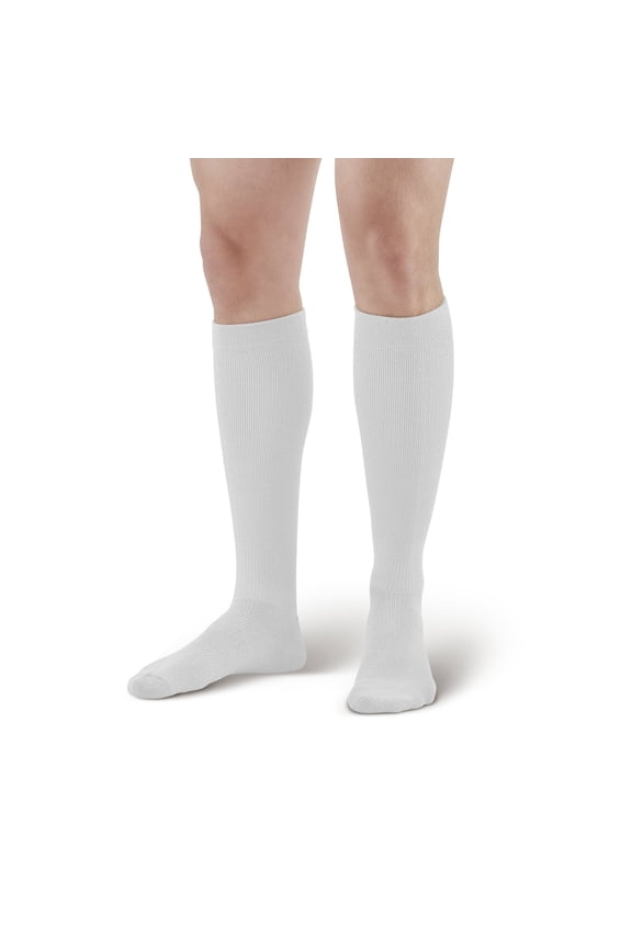 AW Style 632 633 Diabetic 8-15 mmHg Firm Compression Knee High Socks man - Seamless toe reduces pressure - Cushioned foot bed - Wicking material - Anti-microbial