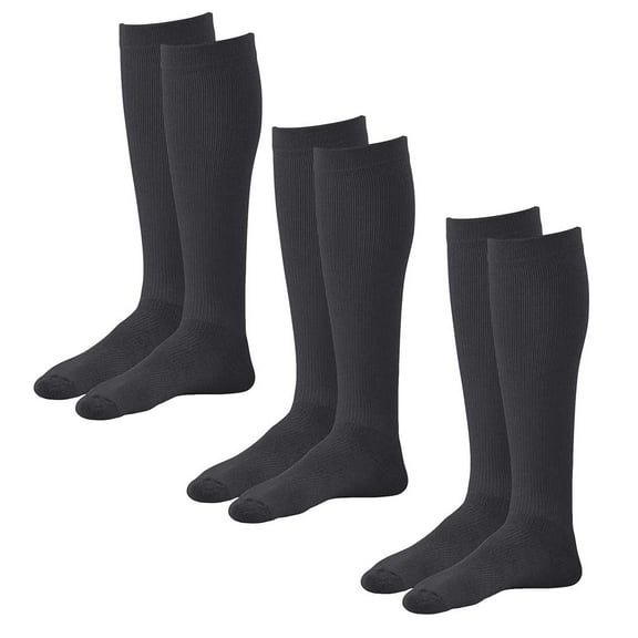 Ames Walker AW Style 632 Diabetic 8-15 mmHg Mild Compression Knee High Socks (3-Pack) Small White