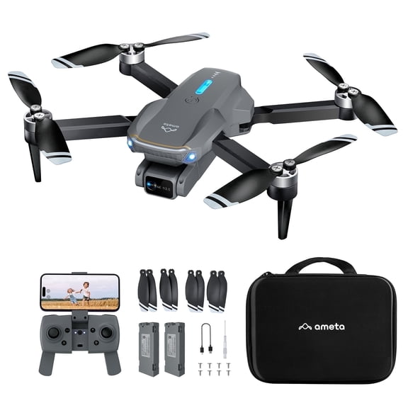 Ameta Drones with Camera for Adults 4k UHD, S20 Lite Brushless Motor FPV Foldable RC Drones for Adults Kids Beginners with 36 Mins Long Flight, Altitude Hold, Headless Mode, Circle Fly (Under 249g)