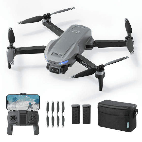 Ameta S50 Lite GPS Drone with Camera for Adults 4K Video, 4K Photo, Foldable 249g Brushless Motor Drone with Camera for Beginners with Smart Shooting Modes, Follow Me, 50 Min Flight