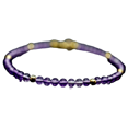 thumbnail image 1 of Amethyst 3mm Round Shape Smooth Cut Beads 7 inch Gold Plated Clasp Bracelet for men, women, unisex. Link Chain Stacking Bracelet.|LINK_00433, 1 of 4
