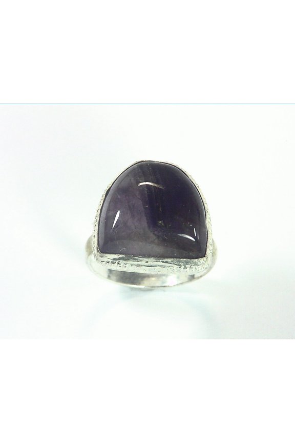 Amethyst Cabochon Set In A Sterling Silver Beautiful Design RSS,721