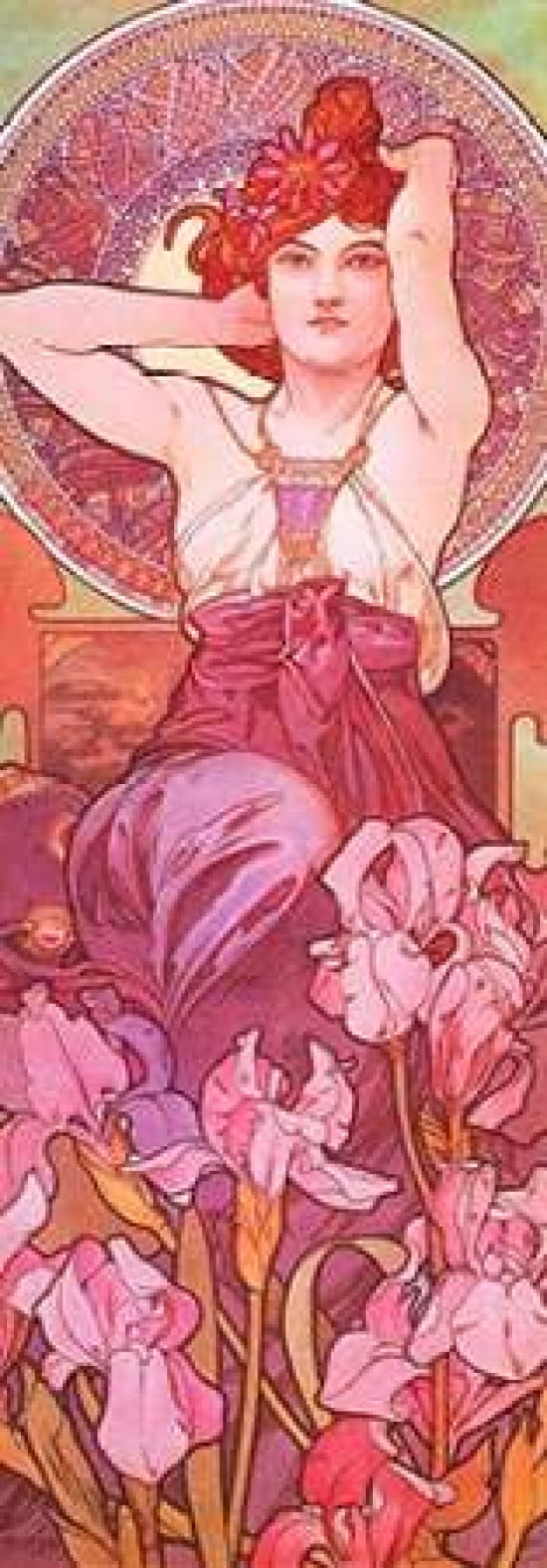 Amethyst Canvas Art - Alphonse Mucha (10 x 20)
