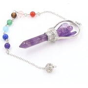 Amethyst Chakra Dowsing Pendulum Pendant Amethyst Stone Angel Healing Amethyst Scepter