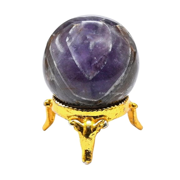 Amethyst (Chevron) Crystal Ball Sphere 1.5" Inches