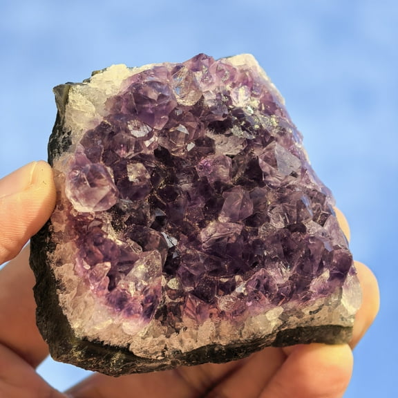 Amethyst Clusters, Natural Raw Amethyst Geode Healng Crystals Stone Rock Crystal Cluster Druzy Gemstone Specimen for Witchcraft