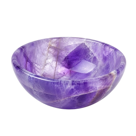 Amethyst Crystal Bowl 3" Inch Gemstone Bowl for Altar Offering Bowl