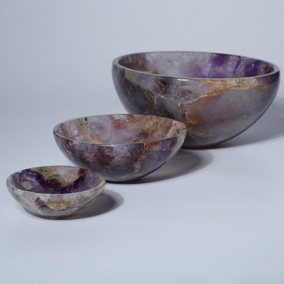 Amethyst Crystal Charging Bowl for Gemstones, Reiki, and Healing - Handcrafted Energy Stone Dish