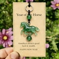 thumbnail image 1 of Amethyst Crystal Horse Keychain, Blessed Purple Stone Charm for Keys Purse or Backpack, Spiritual Gift for Graduation Promotion or New Beginnings, 1 of 2