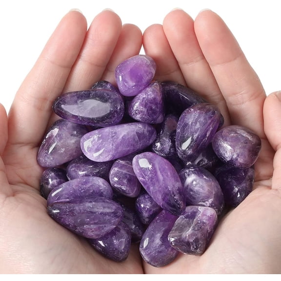 Amethyst Crystal Rock Natural Polished Tumbled Stones Gemstones Vase Filler Decorative Stones Quartz Crystal