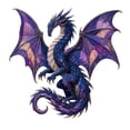 thumbnail image 1 of Amethyst Dragon Patchwork DIY Kit, Layered Fabric Wall Art, Beginner-Friendly Sewing Craft for Door & Wall Decor, Creative Gift for Adults, 1 of 5