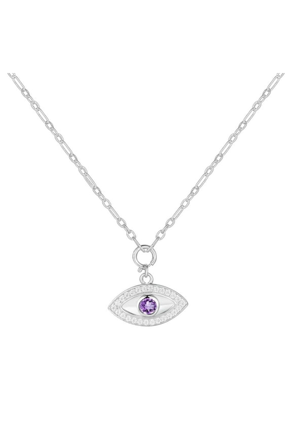 Amethyst Evil Eye Necklace